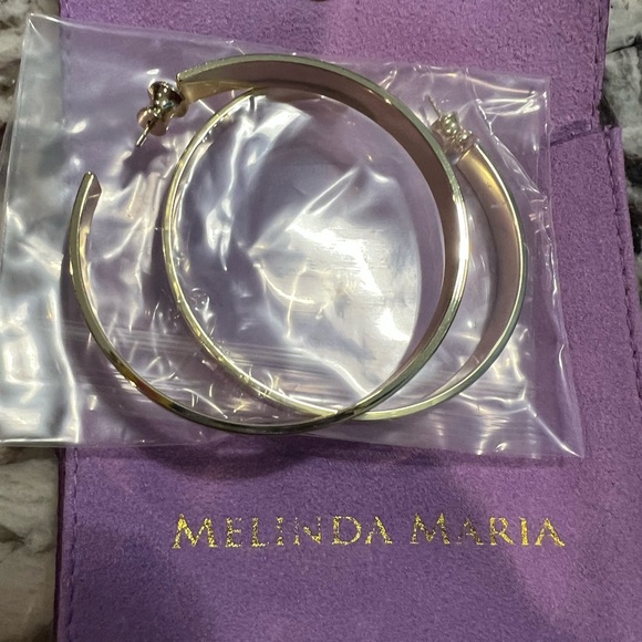 Melinda Maria Gold Hoop Earrings - Picture 2 of 3